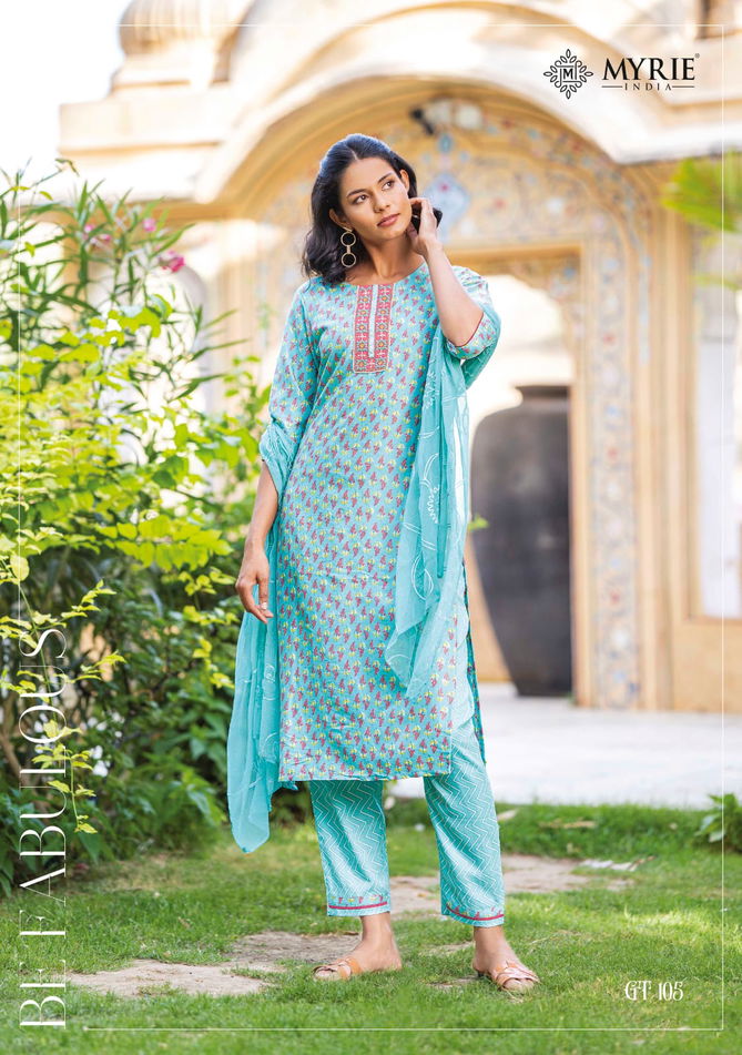 Myrie Golden Tree Stylish Printed Readymade Suits Catalog